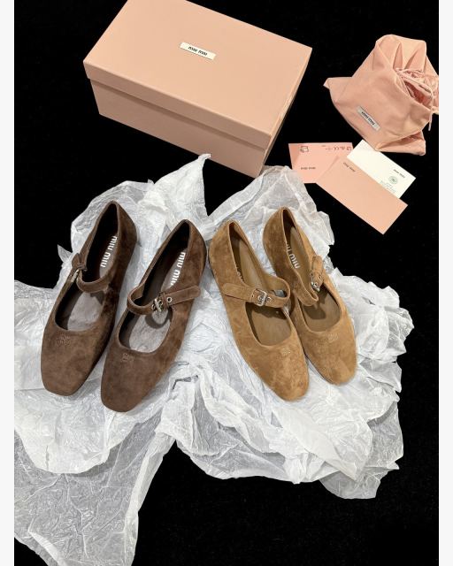 miu miu 마리제인 스트랩 단화 카키 브라운 대표 미리보기