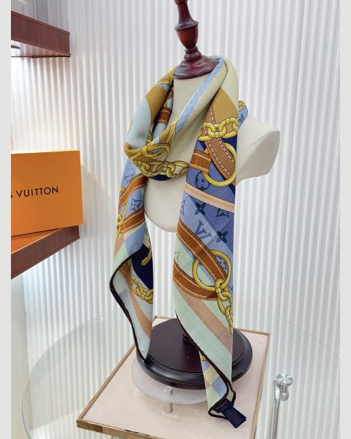 LOUIS VUITTON LV 체인 모티프 사각 스카프 대표 미리보기