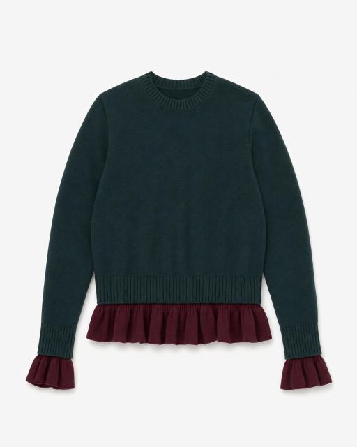 Acne Studio 투톤 프릴 니트 스웨터 대표 미리보기