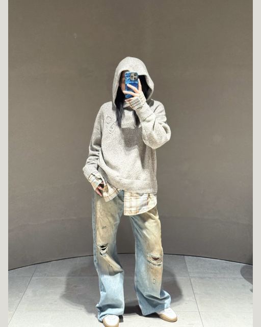 Acne Studio 중미 컬러 후드 니트 가디건 대표 미리보기